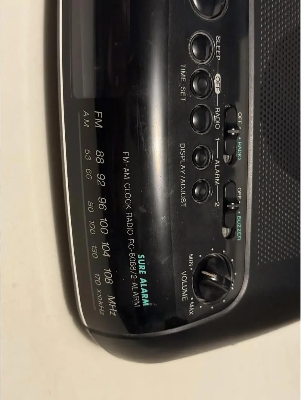 VTG Panasonic RC-6088 AM FM Compact Digital Alarm Clock Radio With Manual , Work